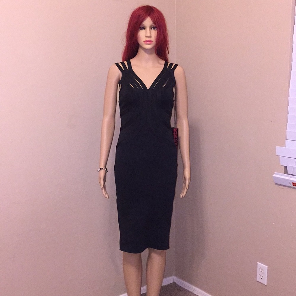 WOW COUTURE medium black strappy dress